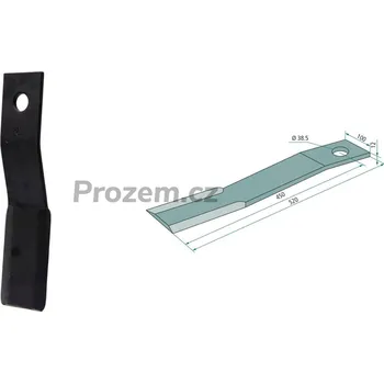 Mulčovací nůž pro Schulte, 401064, 520/12/38,5 mm