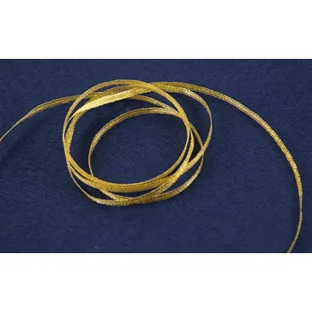 Stuha Lurexová stuha - zlatá - šíře 0,4 cm