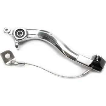 Brzdový pedál MOTION STUFF 83P-0881002 silver body, black steel fixed tip Steel Fixed Tip