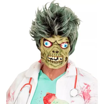 Karnevalová maska Latexová polomaska Zombie na Halloween