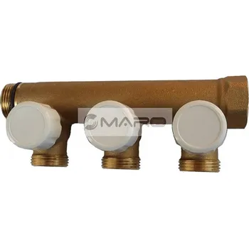 rozdělovač topení Deltatop Rozdělovač mosazný modulární 3/4" 3 okruhy, 503203