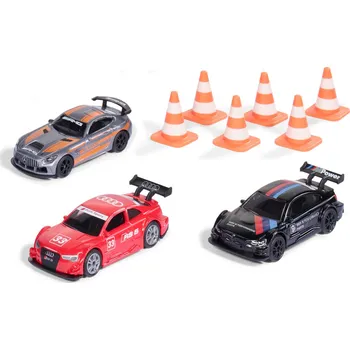 autíčko SIKU Super 6331 - set závodní auta s kužely, 3ks