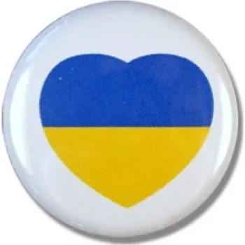 Placka Ukrajina Srdce - barevná