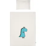 6-dílné ložní povlečení Belisima Dino 3D 100/135 smetanovo-tyrkysové