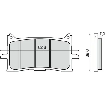 Brzdová destička Brzdové destičky RMS 225103493 organické