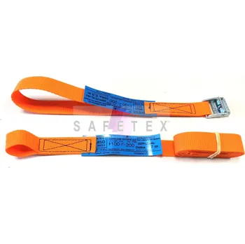 Upínací popruh Dvoudílný rychloupínací popruh do zavazadelníku 20mm s oky 20PP-2-KL, délka kompletu 1,5 m, barva oranžová, délka pevné části 0,3 m