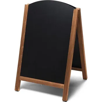 Kancelářský nábytek Dřevěný oblý poutač světle hnědý 55x85