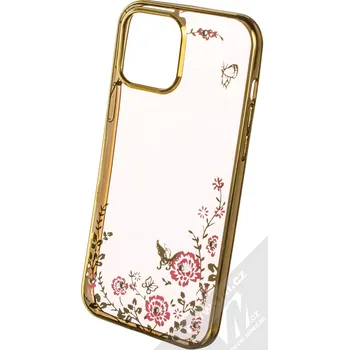 Pouzdro na mobilní telefon 1Mcz Diamond Flower TPU ochranný kryt pro Apple iPhone 13 Pro Max zlatá (gold)