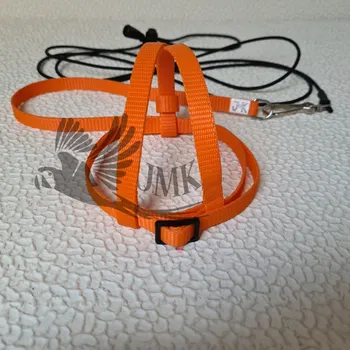 Postroj pro psa Postroj pro papoušky JMK vel. S,M,L jednobarevné - Barva: Oranžová, Velikost: S