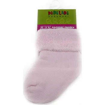 Světle růžové kojenecké dívčí froté ponožky Molly 0 - 6 měsíců