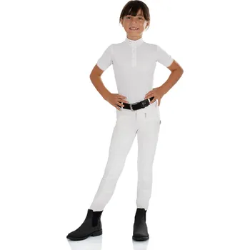 Jezdecké kalhoty EQUESTRO Rajtky Leilani Equestro, s kolenními záplatami, dětské, bílé 24