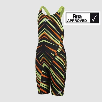 Dámské plavky Závodní plavky - kombinéza Speedo Fastskin Openback Kneeskin pruhované, Velikosti 26