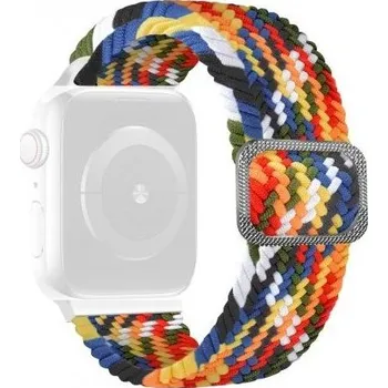 Řemínek na hodinky Řemínek s copánkovým vzorem pro Apple Watch Ultra 49mm / 46mm / 45mm / 44mm / 42mm - tmavě duhový