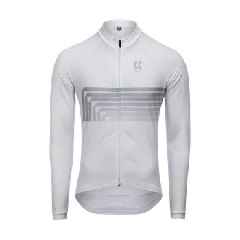 Cyklistické oblečení Kalas Pánský cyklistický dres MOTION Z2 dlouhý rukáv, bílý Kalas velikost: 6 (XXL)