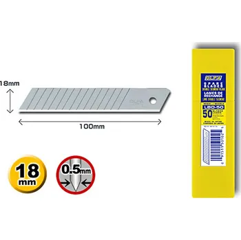 Pracovní nůž Náhradní čepele OLFA LBD-50, břit odlamovací do nože 18mm, řezák