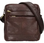 Panská kožená taška přes rameno SendiDesign Jokl - tmavě hnědá