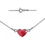 Stříbrný náramek se srdcem Crystals from Swarovski Royal Red