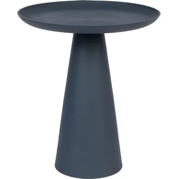 Toaletní stolek White Label Tmavě modrý kovový odkládací stolek WLL RINGAR 39,5 cm