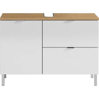 Koupelnový nábytek Germania Bílá dubová umyvadlová skříňka Mauresa 80 x 34 cm