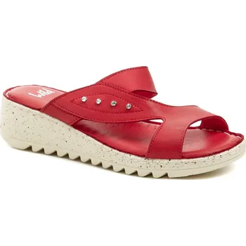 Dámské pantofle Wild 016935B červené dámské nazouváky na klínku EUR 40