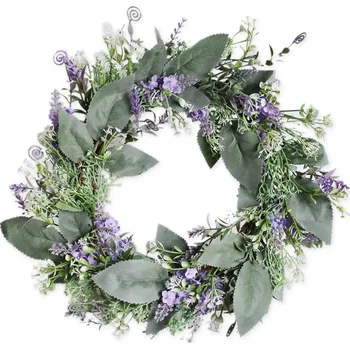 umělá květina Věnec jaro pvc 30cm fialová (541762)