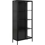 Scandi Černá kovová vitrína Renna 180 x 80 cm