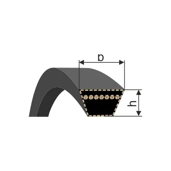Klínový řemen 17B 2600 Li - 2640 Lw (B102) optibelt VB