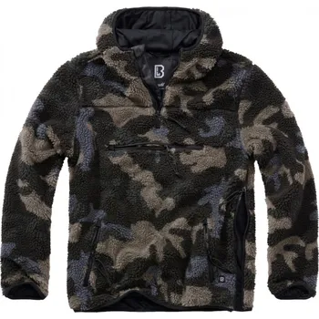 Pánská větrovka Bunda Brandit Teddyfleece Worker Pullover darkcamo - XXL