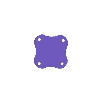 Plovací deska Plavecký ponton Ostrov ( 4 otvory ) 800 x 800 x 38 mm Fialová