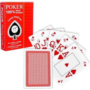 Karetní hra Piatnik Poker Plastic Jumbo Index Speciál červené