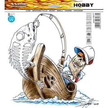 Samolepicí dekorace na vozidlo AVISA Samolepící dekory hobby - fish bone 22x22,5cm