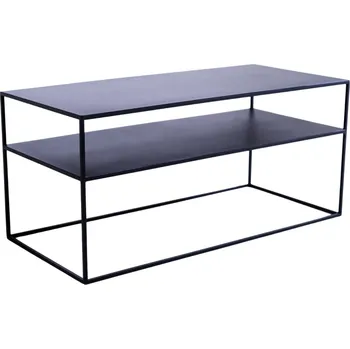 Televizní stolek Nordic Design Černý kovový TV stolek Moreno 100 x 45 cm