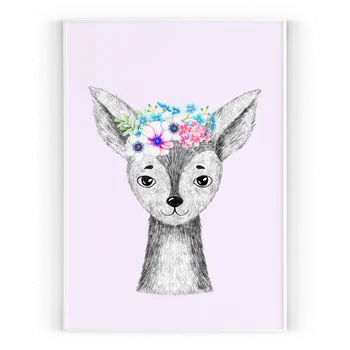 Plakát Plakát / Obraz Srna Pololesklý saténový papír A4 - 21 x 29,7 cm