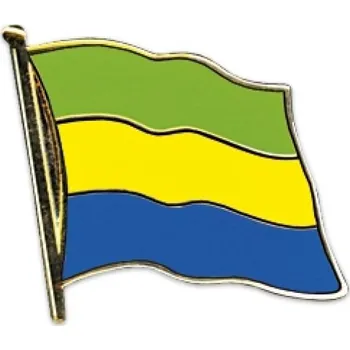 Odznak (pins) 20mm vlajka Gabon - barevný