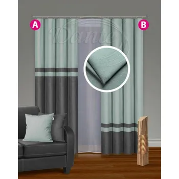 Bytový textil Dante Závěs DUET zelený - varianta A: v.250 cm x š.140 cm