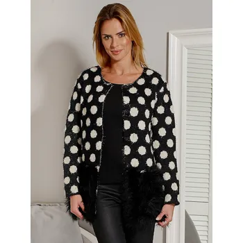 Dámský svetr Svetr NM-EF-SW-17603.03 - FPrice černá - puntík M