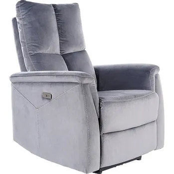 Křeslo Relaxační křeslo NEPTUN velvet šedá