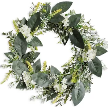 umělá květina Věnec jaro pvc 30cm zelená (540659)