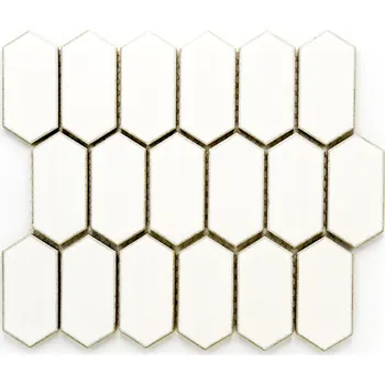 Obklad Japonská keramická mozaika 97x47mm bílá