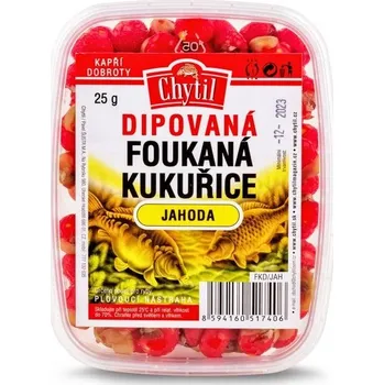 Návnadová surovina Chytil Dipovaná Foukaná Kukuřice 25 g - Jahoda
