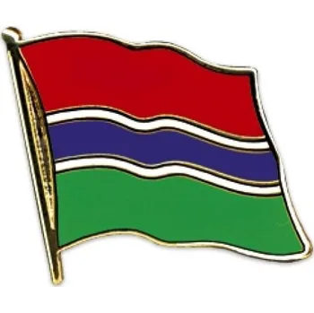 Odznak (pins) 20mm vlajka Gambie - barevný