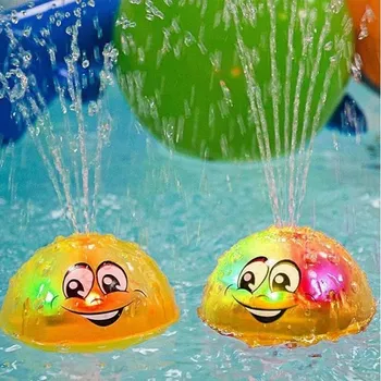 Veselá svítící fontánka do vany Žlutá