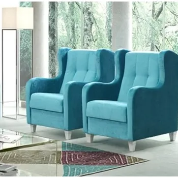 Obývací stěna Glam křeslo modrá