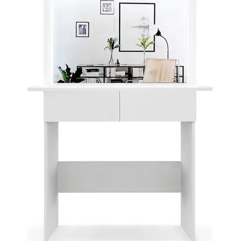 Toaletní stolek Stylová toaletka se zrcadlem Roselin - bílá