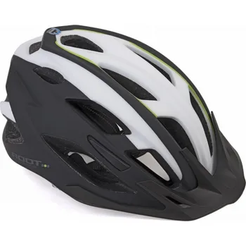 Cyklistická přilba AUTHOR PŘILBA ROOT INMOLD 53-59CM (181 ČERNÁ/BÍLÁ/ZELENÁ)
