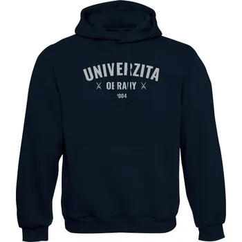 Pánská mikina Mikina s kapucí Univerzita obrany - námořní modrá
