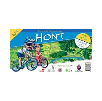 Ručne maľovaná cyklomapa Hont