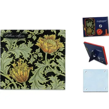 Carmani® Carmani - Skleněné prostírání pod hrnek W. Morris v dárkovém balení - 10,5*10,5 cm