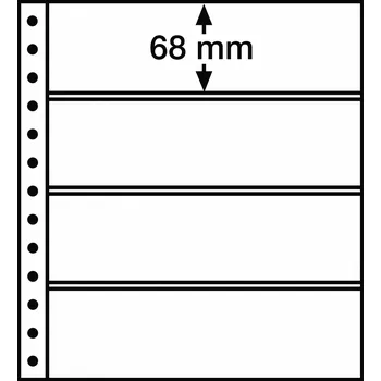 Obal pro sběratelský předmět LEUCHTTURM Albové listy R, 4 kapsy, 248 x 68 mm