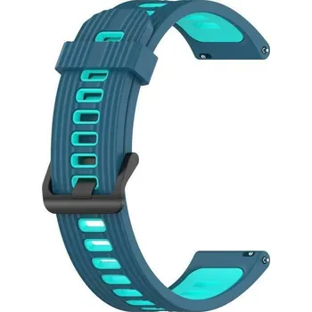 Příslušenství k chytrým hodinkám eses Silikonový řemínek dírkovaný - Modro tyrkysový, 22 mm